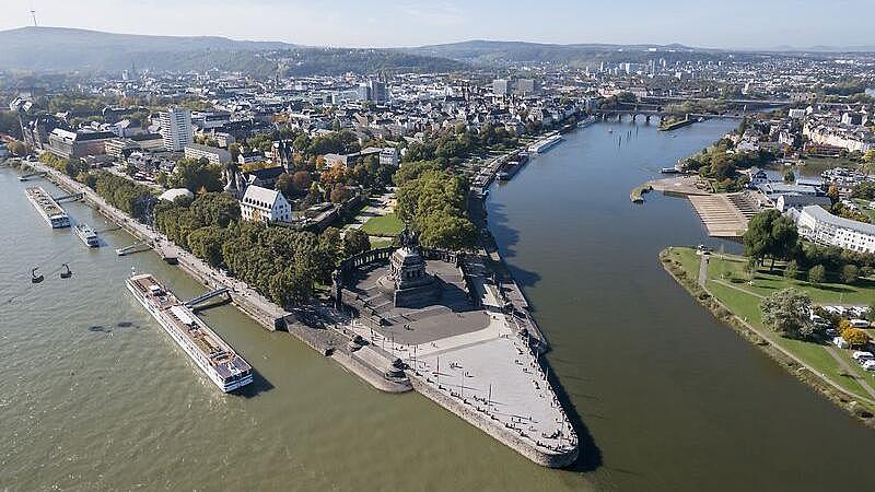 Deutsches Eck in Koblenz (the “German Corner” where the Moselle meets the Rhine)